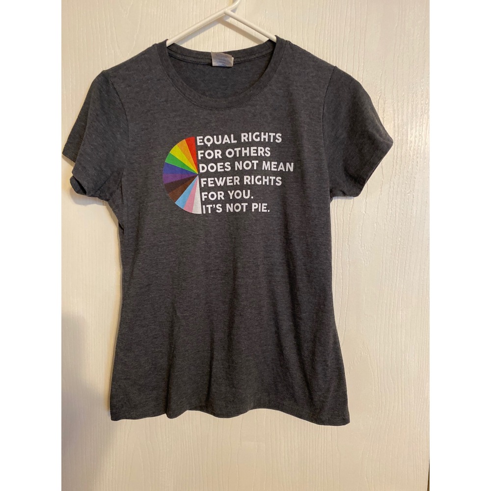 Port & Company Equal Rights Its Not Pie Rainbow Graphic T-Shirt Gray Small
0263